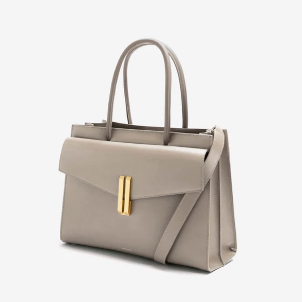 DeMellier Maxi Montreal Long Top Handles Tote in Taupe 🤍 💼